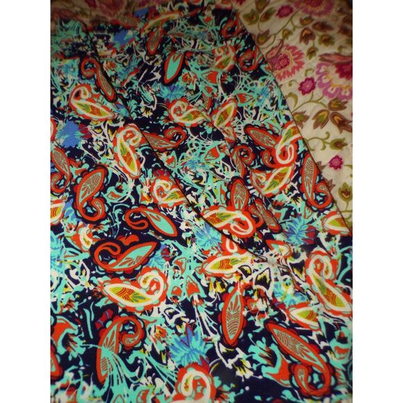 lot of 2 LulaRoe knit skirts size medium pull on print skirt - Picture 2 of 3